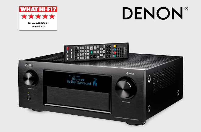 Denon AVR-X4500H получает высший рейтинг 5 ЗВЕЗД от журнала WHAT HI-FI